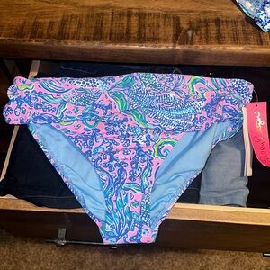 NEW LILLY PULITZER Lagoon sarong hipster bottom lilac rose we mermaid it 14